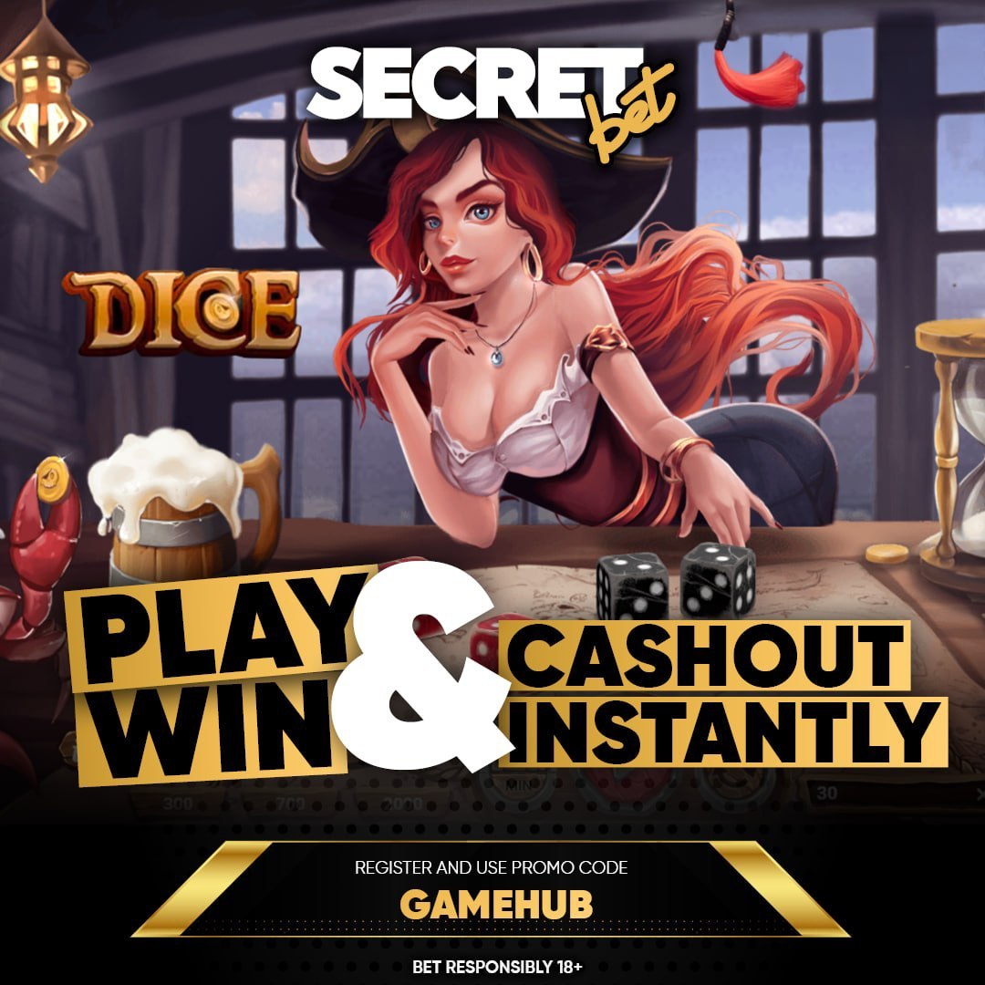 SecretBet Dice — Play, win and cashout instantly. Promo code GAMEHUB